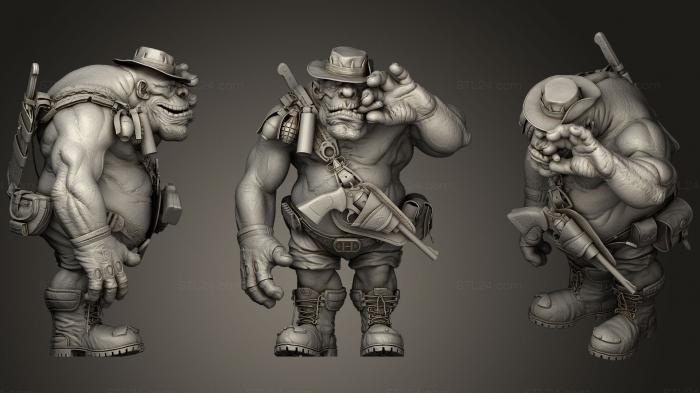 Figurines heroes, monsters and demons (Franky, STKM_0814) 3D models for cnc